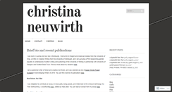 Desktop Screenshot of christinaneuwirth.com